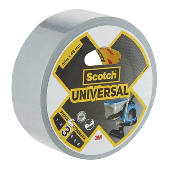 3m Leinwandband 48mm silber 50m