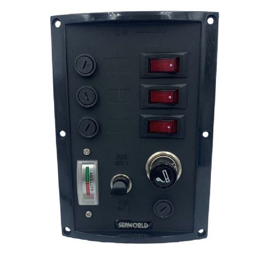 Elastic cord white/navy 10 mm