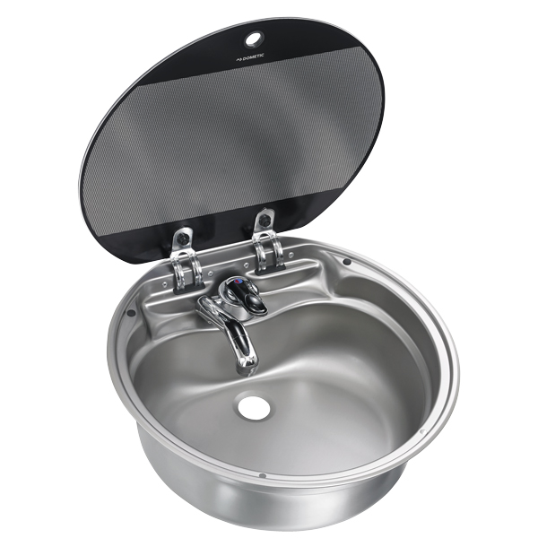 Dometic SNG 420 Rundspüle mit Glasdeckel, Ø42cm