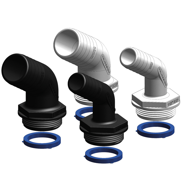 Trudesign Aquavalve hose connector white 120° 1 1/2" 25mm