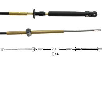 Ultraflex-Steuerkabel C14 OMC, 12 Fuß