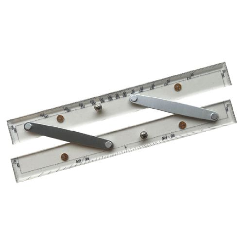 Parallellineal Acrylglas klar B:67 x L:457 mm