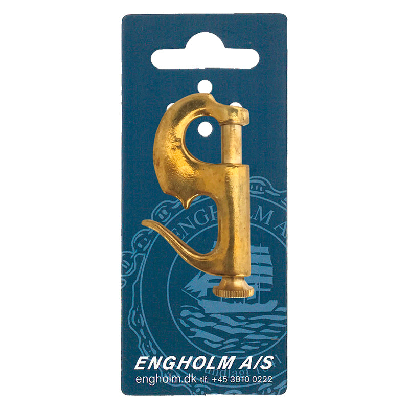 Pistol hook brass w/open eye 331-75 mm 1 pc.