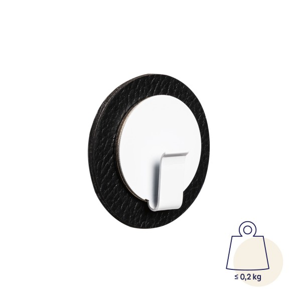 SILWY Magnetic hook "CLEVER" (Black pad with white hook)