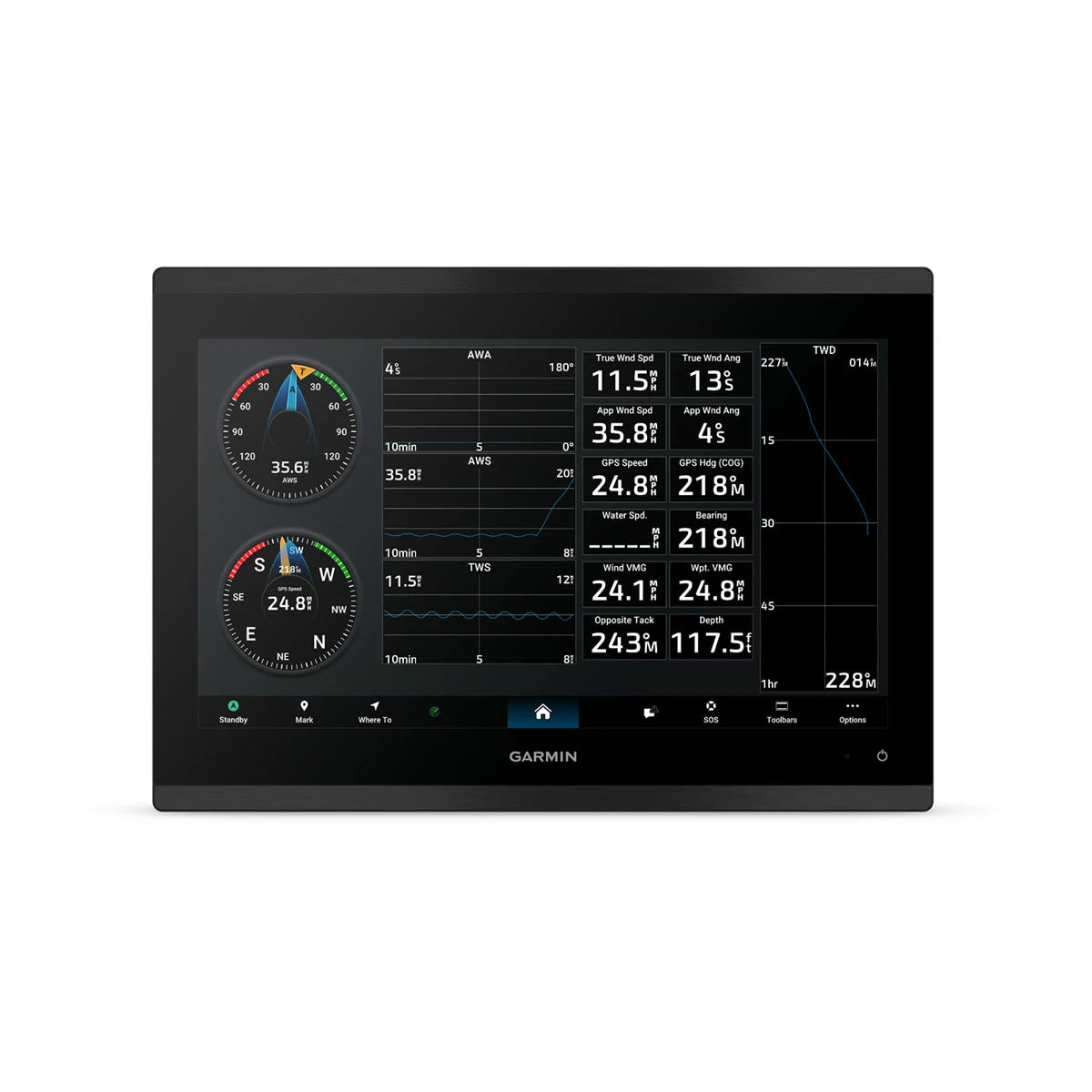 Garmin GPSMAP 9013 med globalt baggrundskort