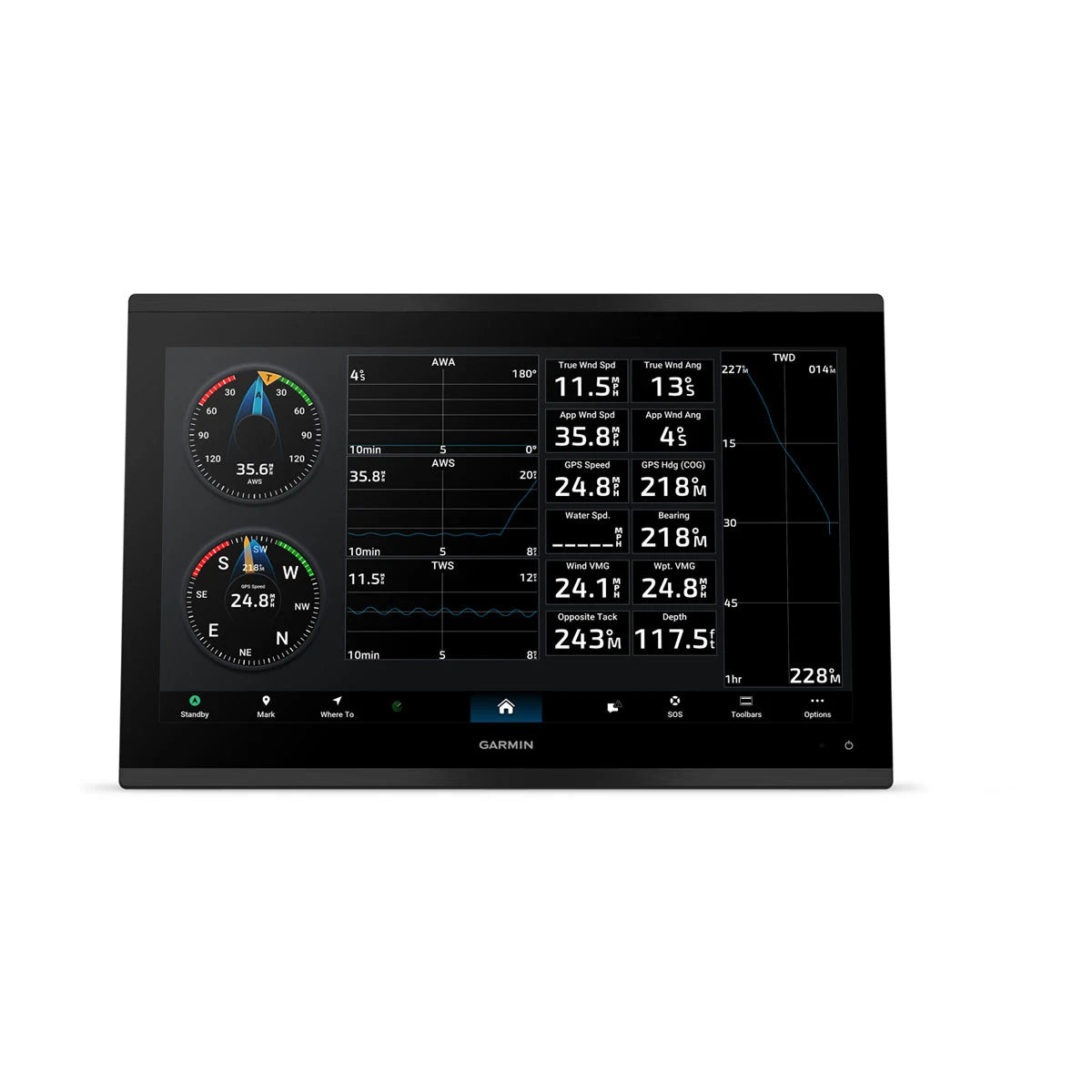 Garmin GPSMAP 9017 med globalt baggrundskort