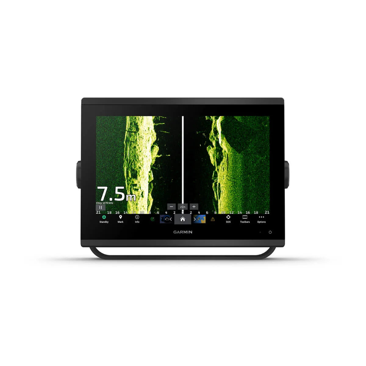 Garmin GPSMAP® 1223xsv, SideVü, ClearVü und traditionelles Chirp-Sonar mit globaler Hintergrundkarte