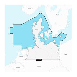 Danmark, Tyskland og Polen ved kysten - Søkort