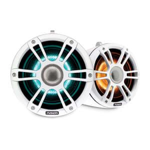 Fusion® Signature Series 3 Wake Tower marinehøjttalere, 8,8" 330 watt sportshvide wake tower marinehøjttalere med CRGBW