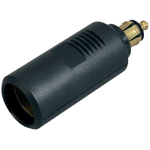 Hanstik lille med adapter til cigarret stik 12/24V 16 amp