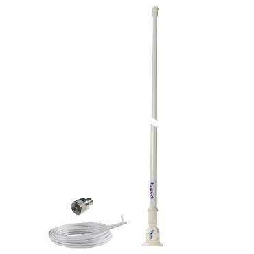 Glomex VHF antenne RA104, L:1m, 4,5m kabel og palst beslag