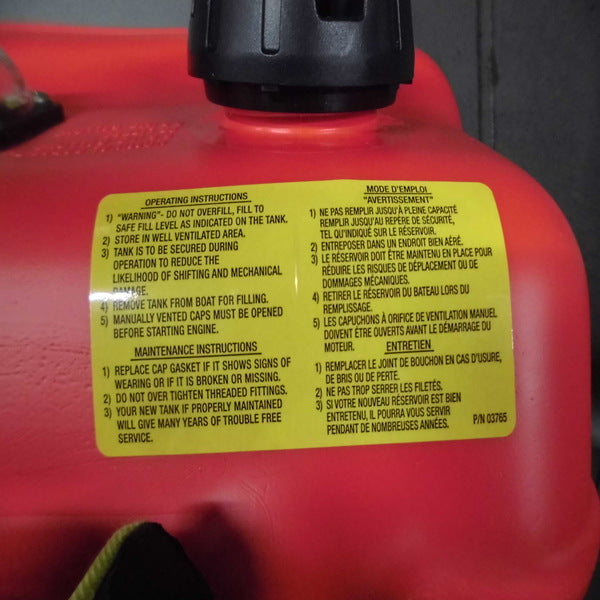 Quicksilver bærbar brændstoftank 25 L med integreret brændstofmåler