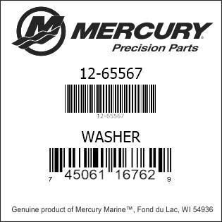 Mercury Marine flad spændeskive 12-65567 i original emballage