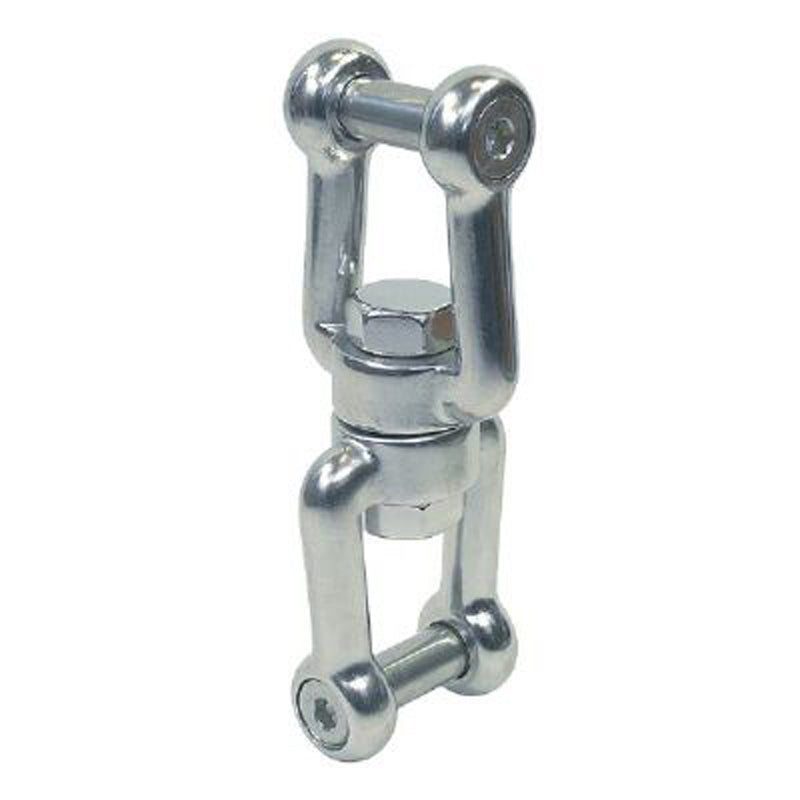 Svirvel rustfri 8 mm gaffel/gaffel m/umbracobolt L 88 mm