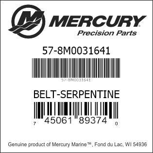 Mercury Marine 4-rib Poly-V-generatorrem 57-8M0031641