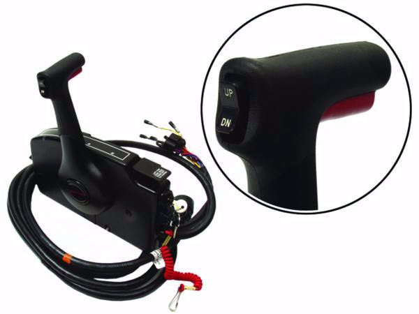 Mercury Marine sidemonteret mekanisk fjernbetjening 8M0178537 med powertrim og 6,1 m ledningsnet