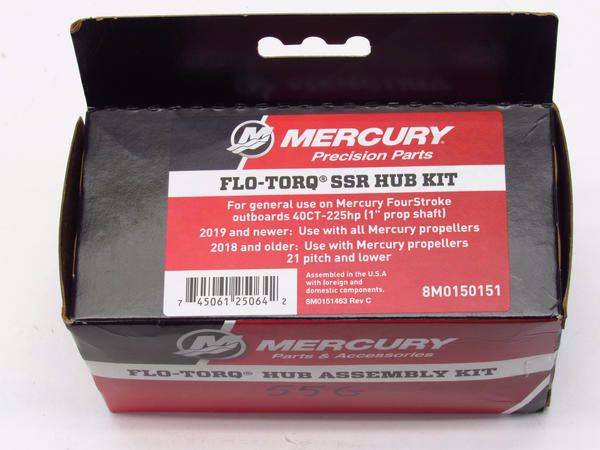 Mercury Flo-Torq SSR propellernavsæt 8M0150151 til 1-tommers propelaksel