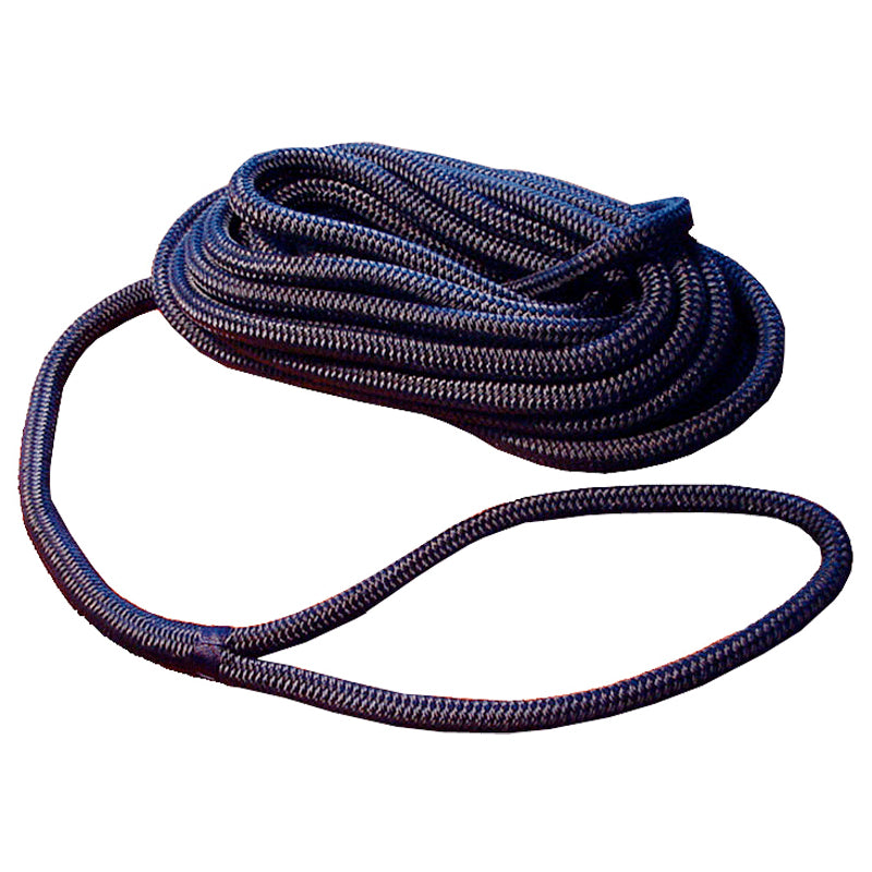 Festmacherleine aus geflochtenem Polyester 10 mm x 10 m marineblau