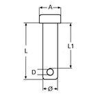 Split bolt Ø=19 x L1=30 L=36 mm