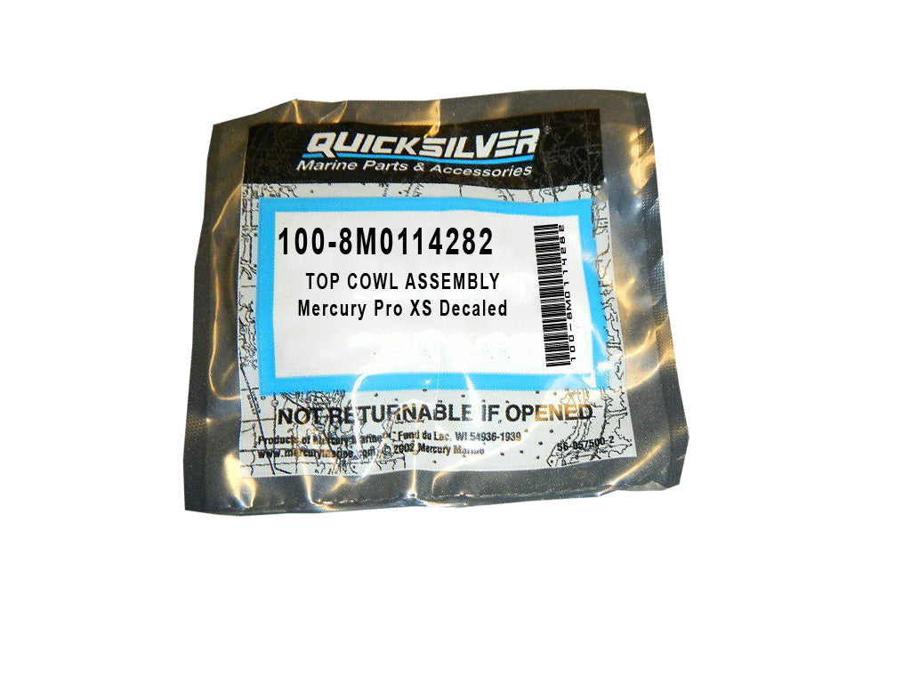 Emballageetiket til Mercury Marine topmotorhjelm 100-8M0114282