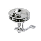 Floor fitting spring loaded with stop &amp; lock Ø70mm RF steel