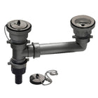 Doppelablauf 125 - 320 mm mit Ø 25 mm Stutzen