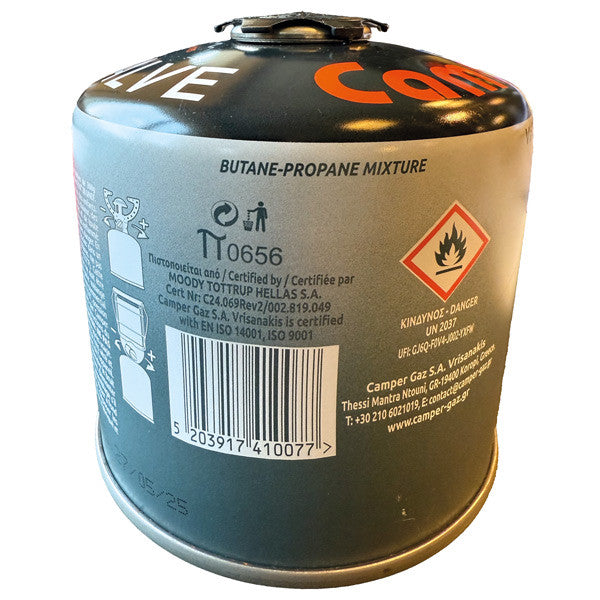 Camper Gas 300 gr. valve 7/16 NS EN 417