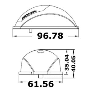 Evoled lanternesæt poleret rustfrit stål L + R Osculati