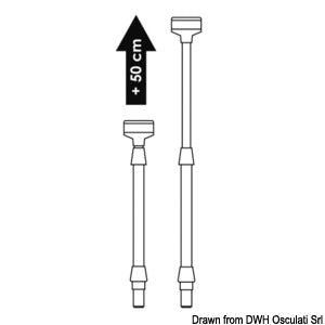 Lanterne med teleskopisk rustfri stålstang