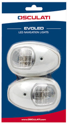 Evoled LED-sidelanterner til bagbord og styrbord 12 V 1 W, hvidt hus