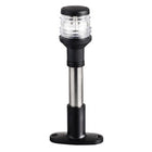 Compact 360° ankerlanterne på 20 cm stang i rustfrit stål – sort, 12 V/5 W