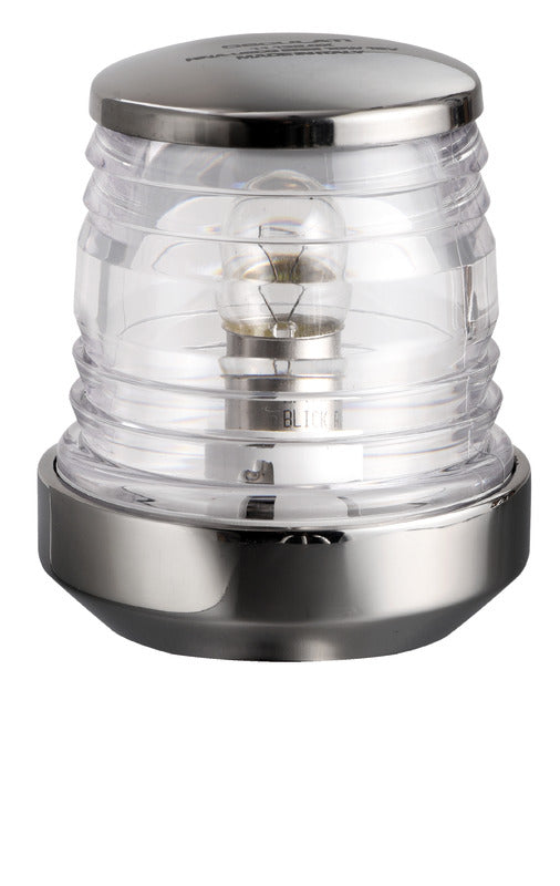Classic 360° ankerlanterne med halogenpære i rustfrit stål, 12 V 10 W