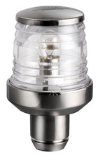 Classic 360° ankerlanterne med 12 V 10 W halogenpære i rustfrit stål med rørstuds