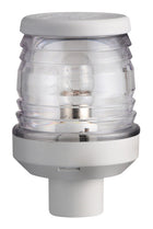 Classic 360° ankerlanterne i hvid polycarbonat med rørstuds, 12 V 10 W