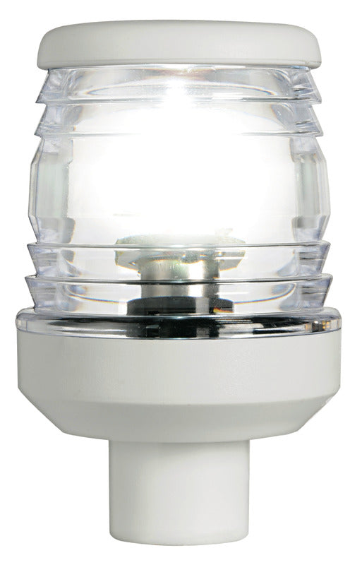 Classic 360° LED-ankerlanterne i hvid polycarbonat med rørstuds til Ø20 mm