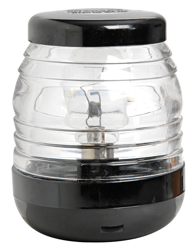 Classic 360° ankerlanterne i polycarbonat, sort, 12 V