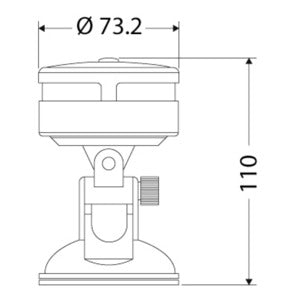 Osculati 360° lanterne bicolour med sugekopbase