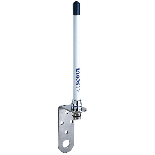 Scout KM-10 VHF antenna 18cm w/18m cable angle bracket &amp; connector