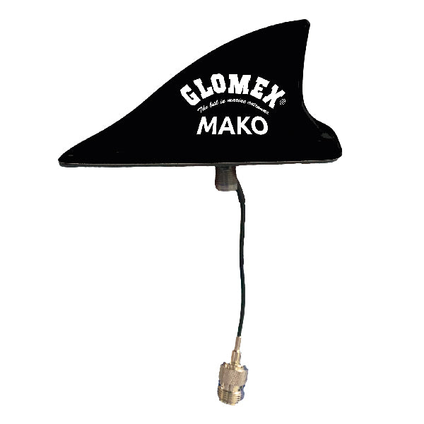 Glomex Mako VHF antenne sort, 8m kabel og stik PL259