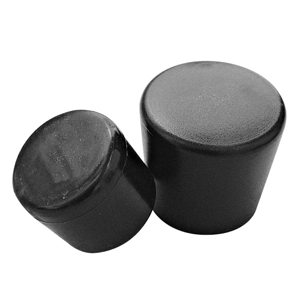 Endkappe, außen, schwarzes PVC für Rohr Ø22mm, 4 Stk.