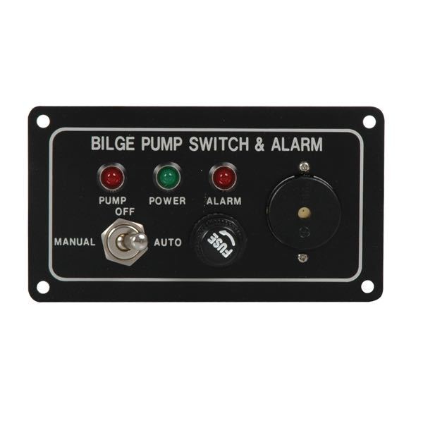 Pumpepanel med akustisk alarm 12V