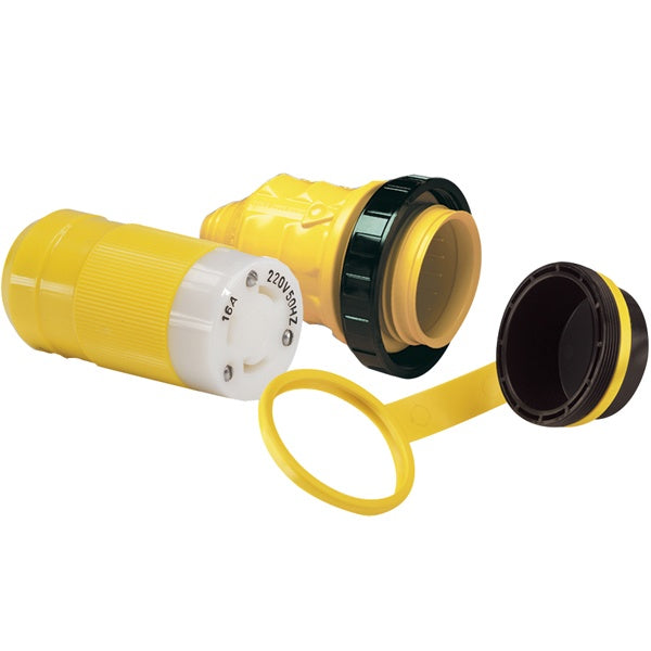 Marinco Landstromstecker 16 Ampere mit Abdeckung und Hülle