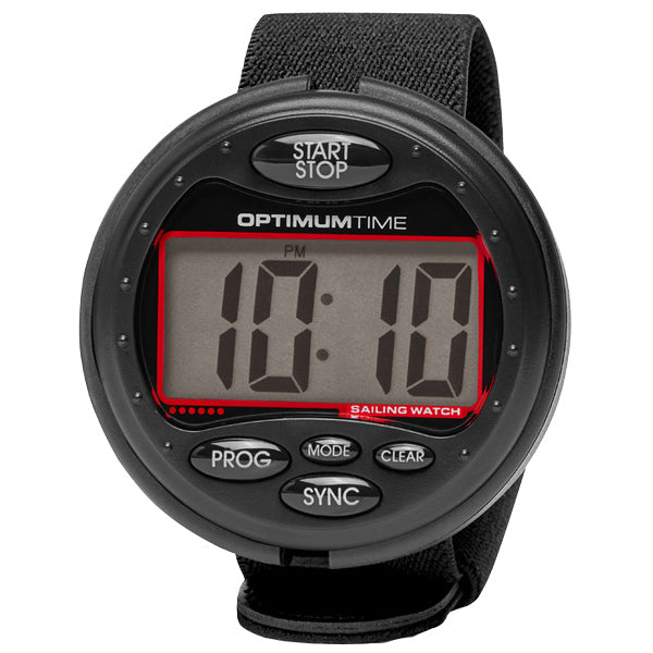 Optimumtime os3 Segeluhr schwarz mit rot