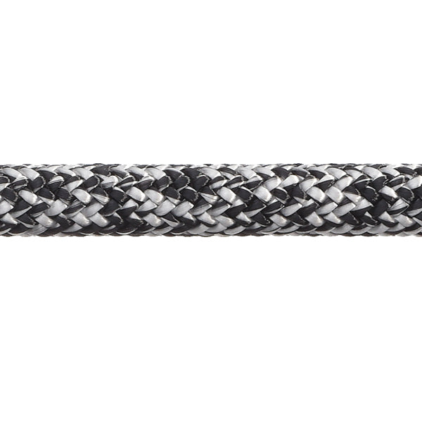 Robline Admiral 7000 Dyneema fald, 10mm Sort/Hvid  - 1 mtr