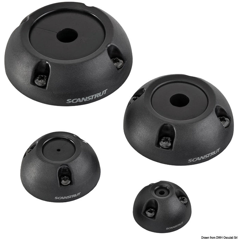 Scanstrut vertikal kabelgennemføring i sort plast til kabel Ø 9–14 mm, maks. stik Ø 21 mm, 1 stk.
