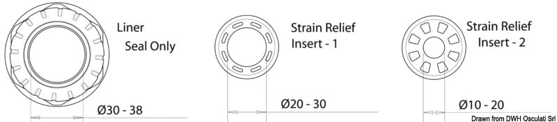 Scanstrut vandtæt skotgennemføring til 4 kabler, Ø 7–15 mm