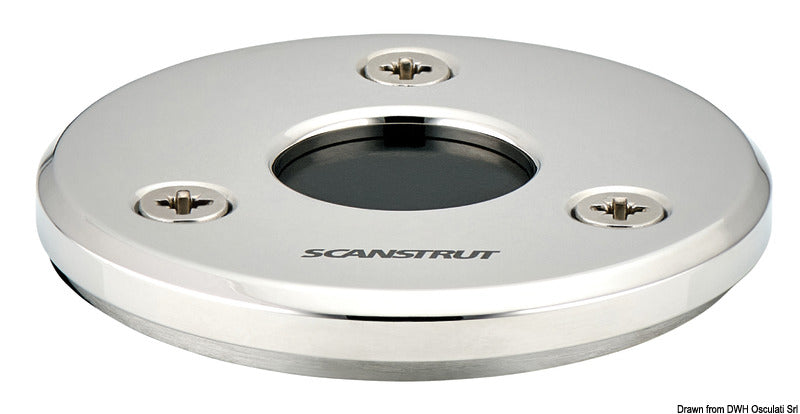 Scanstrut Low Profile kabelgennemføring i 316 rustfrit stål til kabel Ø4–9 mm
