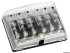 Sicherungshalter für Glassicherungen 6,3 × 32 mm, 6 Sicherungen, mit LED-Anzeige