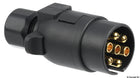 7-pin trailer plug for 12 V in black ABS