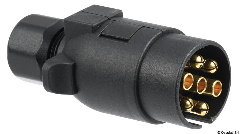 7-polet trailerstik til 12 V i sort ABS